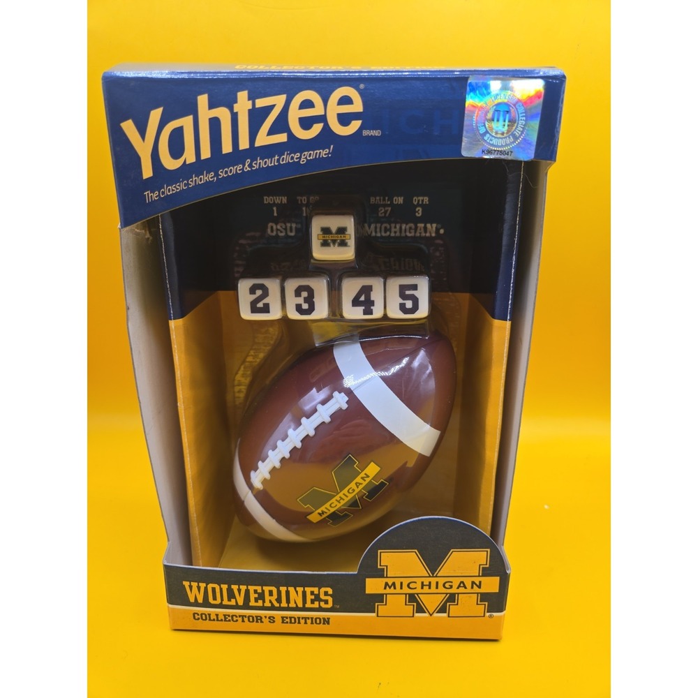Yahtzee Wolverines University Of Michigan Collector's Edition Football *NEW*